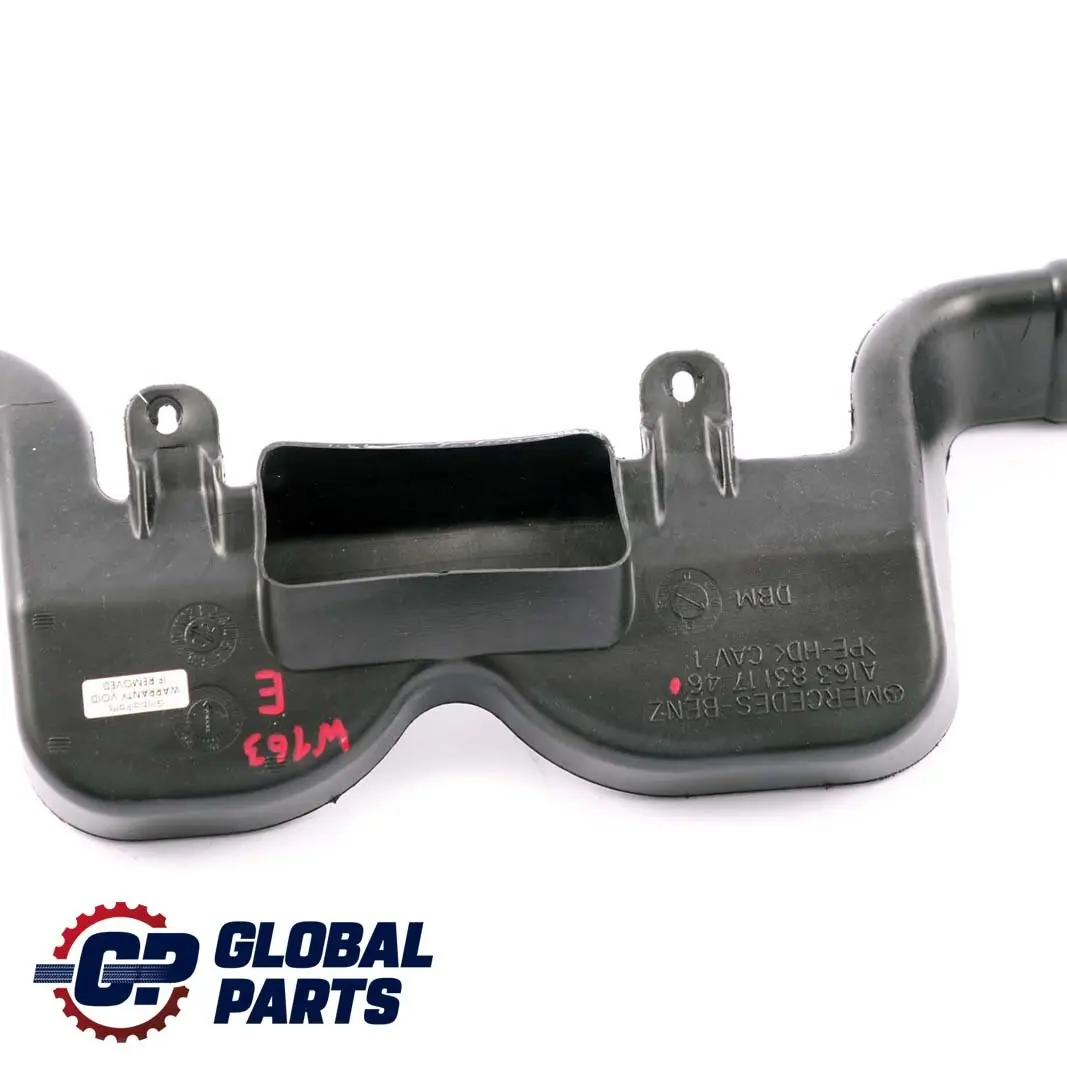Mercedes Clase ML W163 Conducto De Aire Guia Canal Inferior Central - SKU A1638311746 - Número de pieza A1638311746