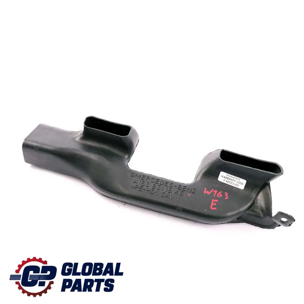 ML-Class W163 Canale guida condotto d'aria in basso destra per Mercedes con numero di parte A1638311846 Mercedes ML-Class W163 Canale guida condotto d'aria in basso destra - SKU A1638311846 - Numero di parte A1638311846