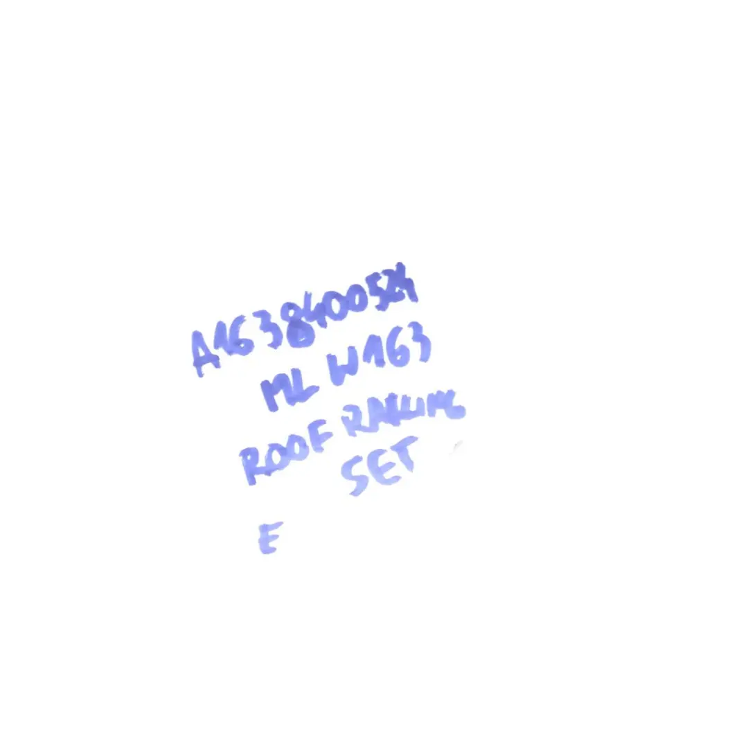  Mercedes-Benz Classe ML W163 Barra Tettuccio Modanatura Sinistra Destra Set - SKU A1638400524 - Numero di parte A1638400524