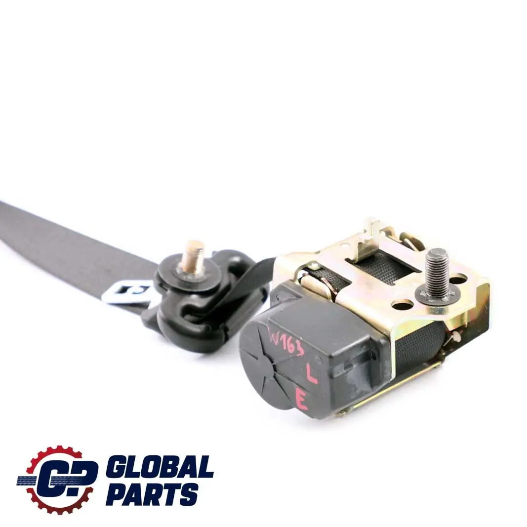 Left N/S Seat Belt Black to Mercedes W163 Rear with Part number A1638600585 Mercedes W163 Rear Left N/S Seat Belt Black - SKU A1638600585 - Part number A1638600585