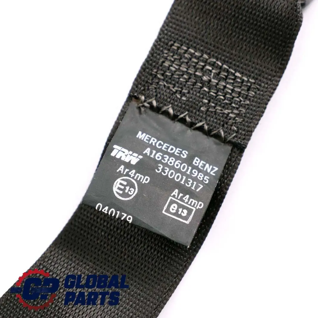 Cinturon De seguridad trasero izquierdo Negro para Mercedes W163 con número de pieza A1638601985 Mercedes W163 Cinturon De seguridad trasero izquierdo Negro - SKU A1638601985 - Número de pieza A1638601985