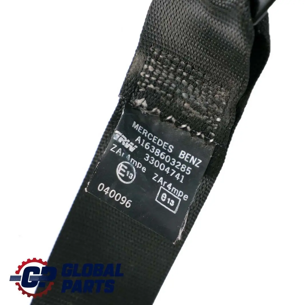 Seatbelt Front Right O/S Seat Belt Black to Mercedes ML W163 with Part number A1638603285 Mercedes ML W163 Seatbelt Front Right O/S Seat Belt Black - SKU A1638603285 - Part number A1638603285