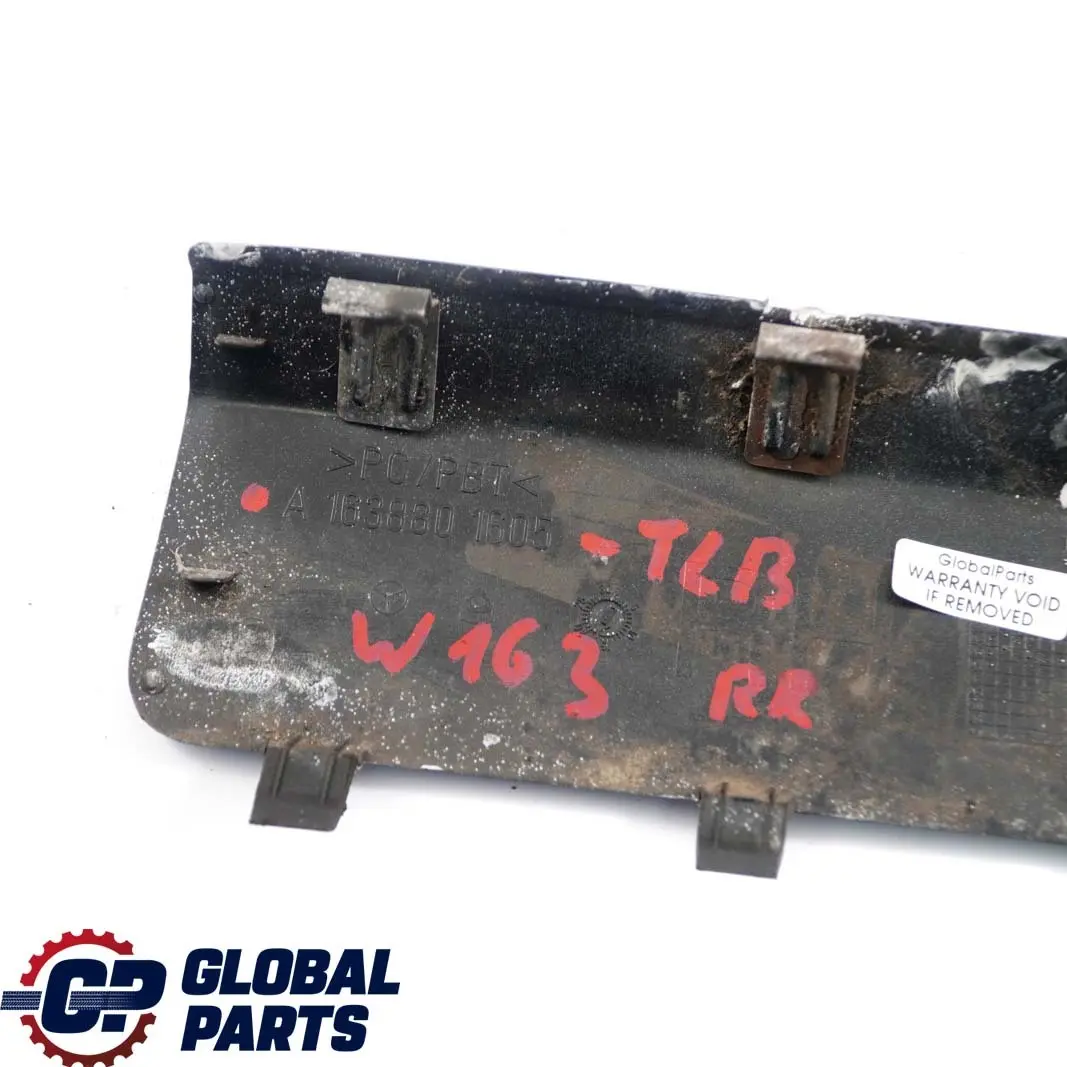  Mercedes-Benz M ML W163 Right Rear O/S Bumper Tow Hook Cover Fit Teallite Blue - SKU A1638801605-TLB - Part number A1638801605