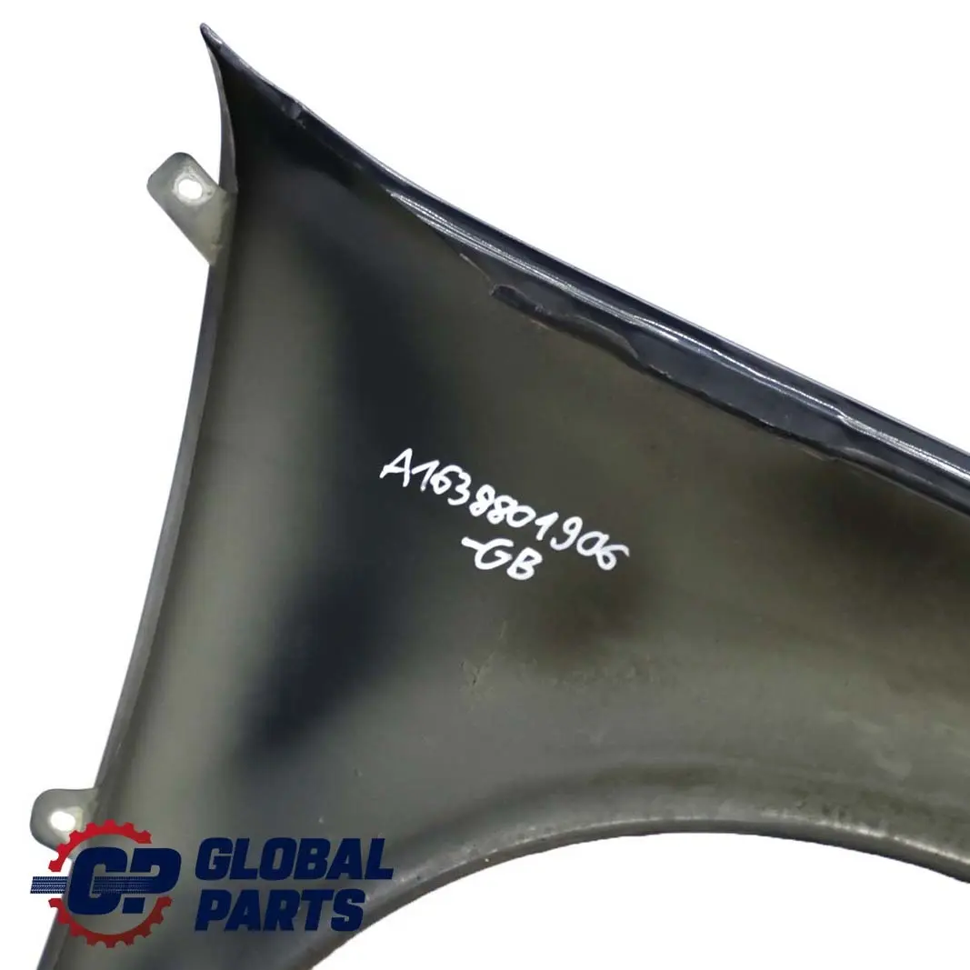 Front Left N/S Side Panel Wing Fender Green Black Metallic 189 to Mercedes ML W163 with Part number A1638801906 Mercedes ML W163 Front Left N/S Side Panel Wing Fender Green Black Metallic 189 - SKU A1638801906-GB - Part number A1638801906