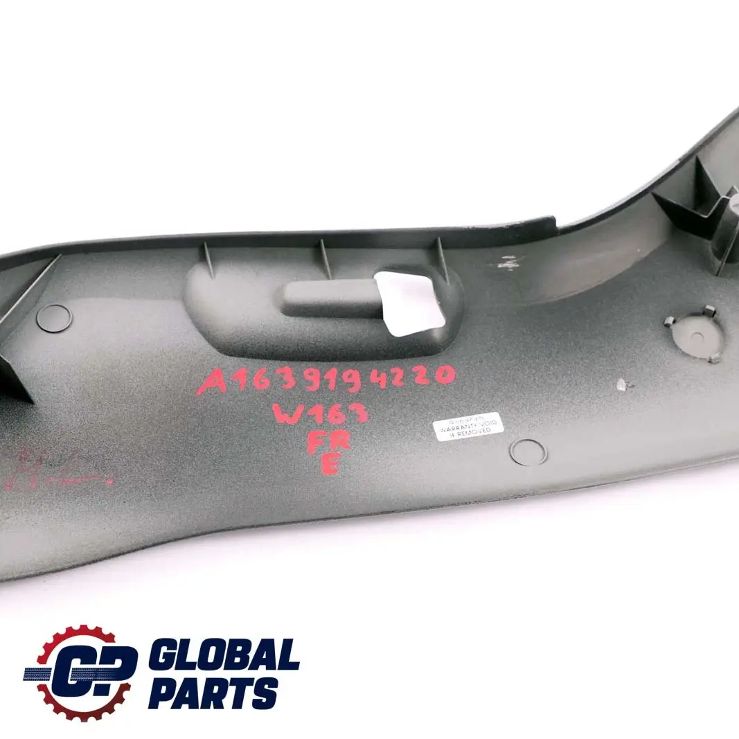  Mercedes-Benz M ML W163 Sitz Abdeckung Verkleidung Rechts Grau - SKU A1639194220 - Teilenummer A1639194220