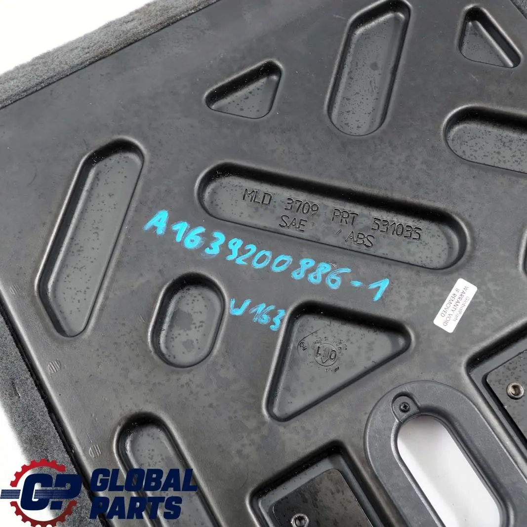  Mercedes-Benz M ML W163 Rücksitzbezug Kofferraumverkleidung Grau - SKU A1639200886-1 - Teilenummer A1639200886