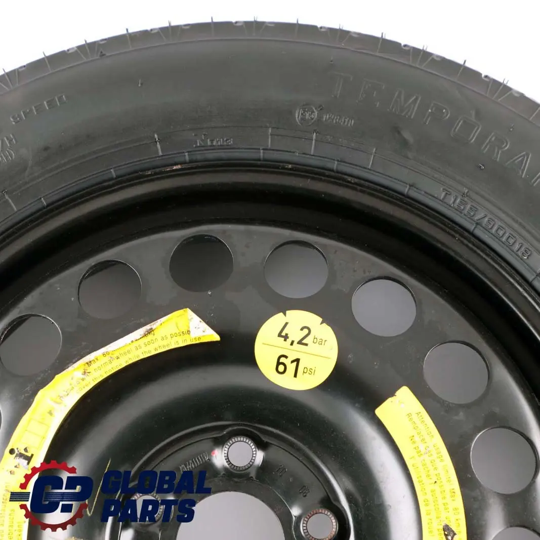 Spare Wheel Steel 18" 4J Tyre R18 155/90 to Mercedes W164 W166 with Part number A1644000002 Mercedes W164 W166 Spare Wheel Steel 18" 4J Tyre R18 155/90 - SKU A1644000002 - Part number A1644000002
