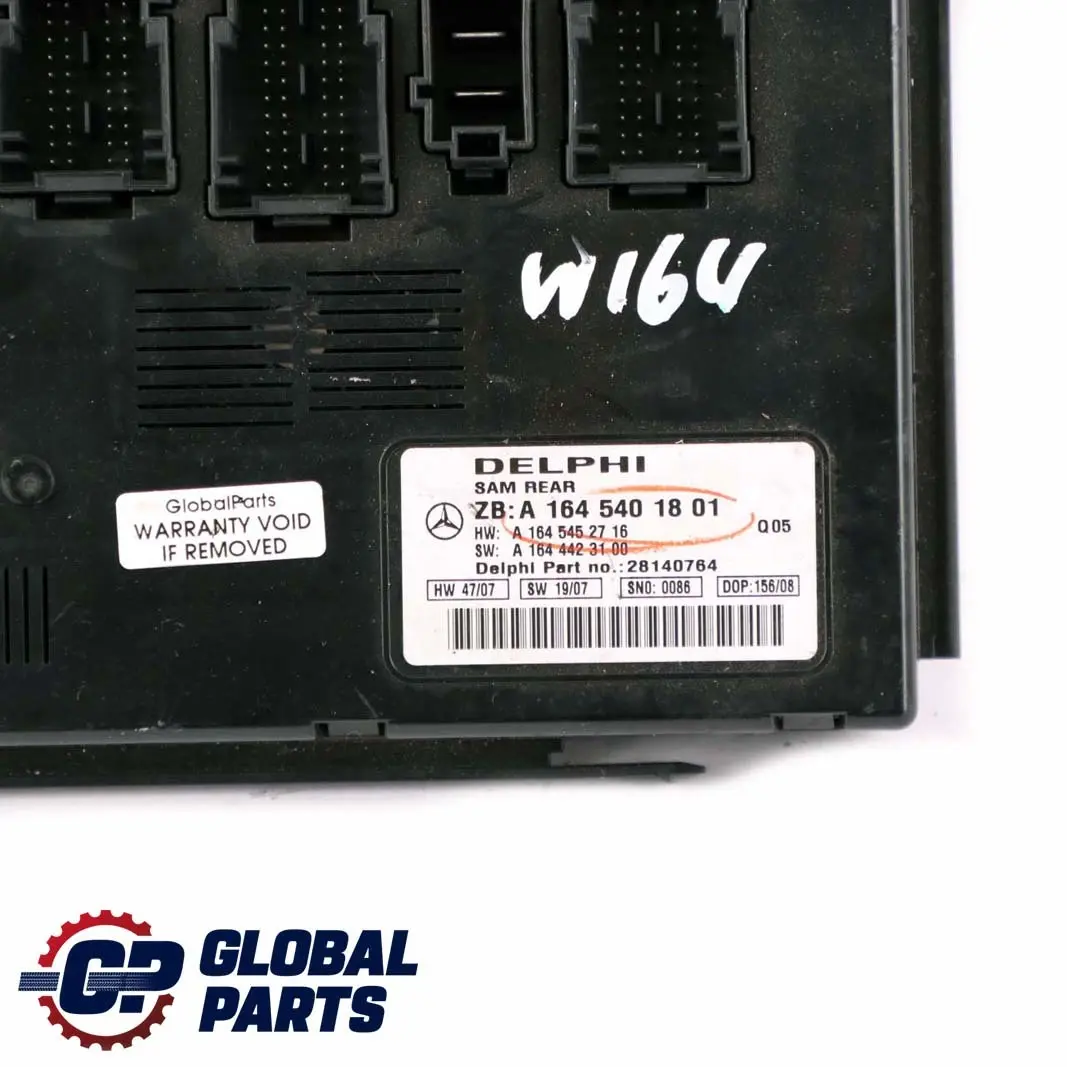 Hinteres Steuergerät Modul Sicherungskasten SAM für Mercedes ML W164 mit Teilenummer A1645401801 Mercedes ML W164 Hinteres Steuergerät Modul Sicherungskasten SAM - SKU A1645401801 - Teilenummer A1645401801
