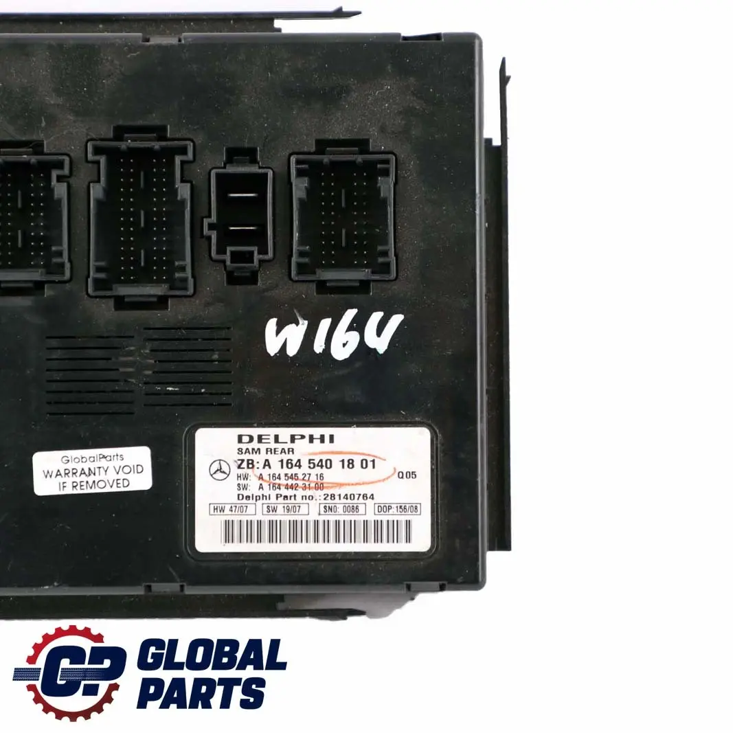 Mercedes ML W164 Rear Control Unit Module Fuse Box SAM - SKU A1645401801 - Part number A1645401801
