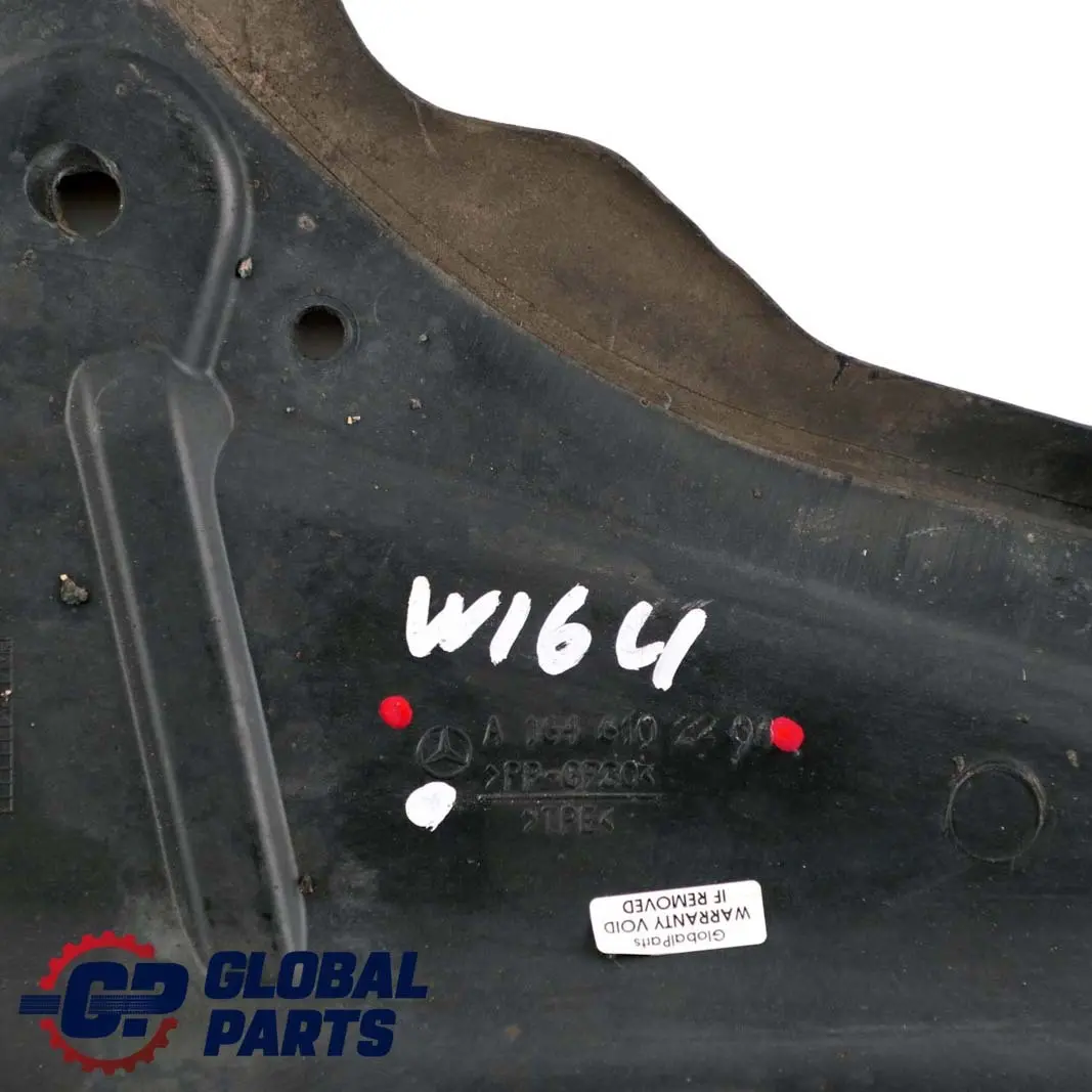 Mercedes ML W164 Rear Right O/S Underbody Tray Splash Guard Panel - SKU A1646102208 - Part number A1646102208