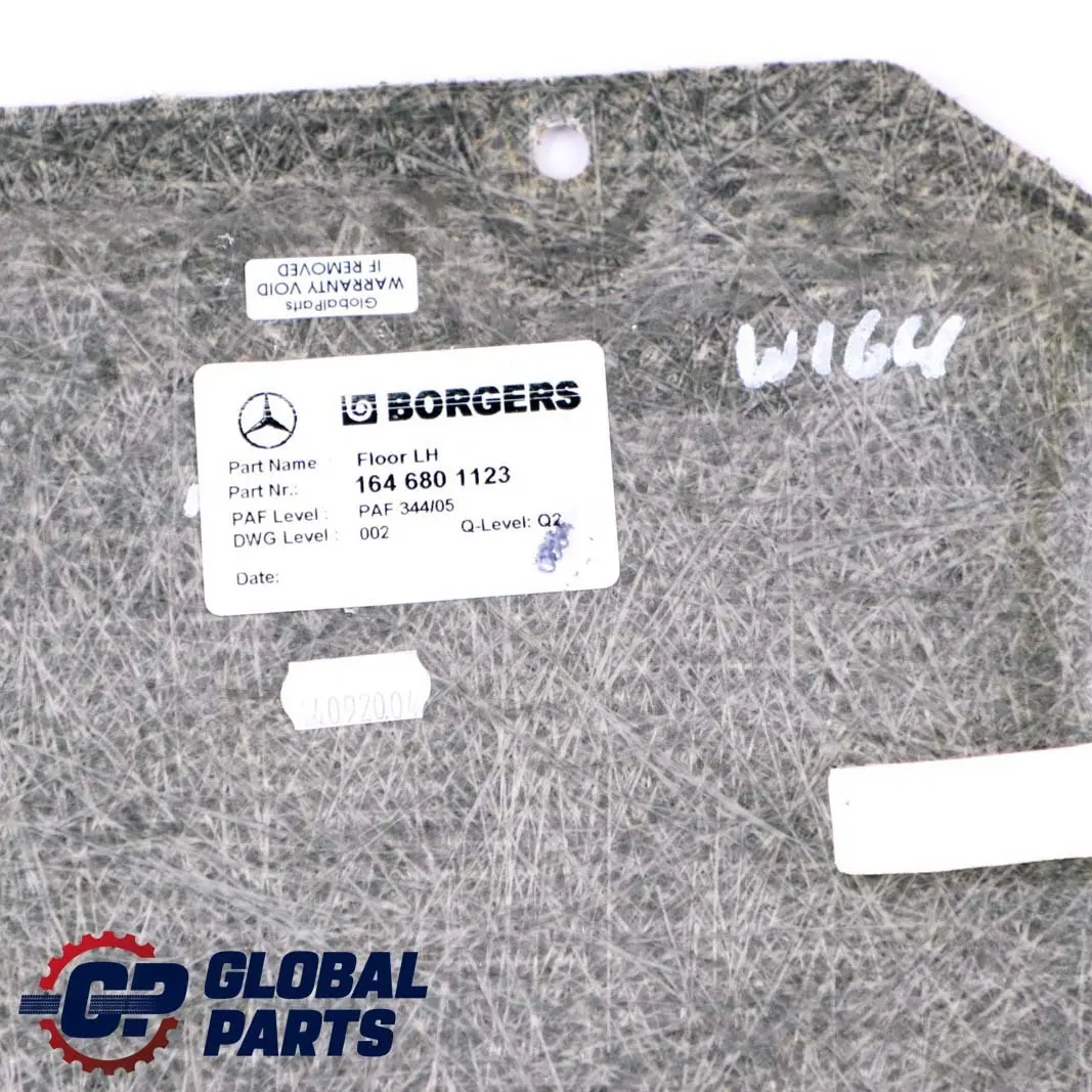 Mercedes-Benz M-Klasse ML W164 Bodenbelag Links Panel Fußraum für mit Teilenummer A1646801123 Mercedes-Benz M-Klasse ML W164 Bodenbelag Links Panel Fußraum - SKU A1646801123 - Teilenummer A1646801123