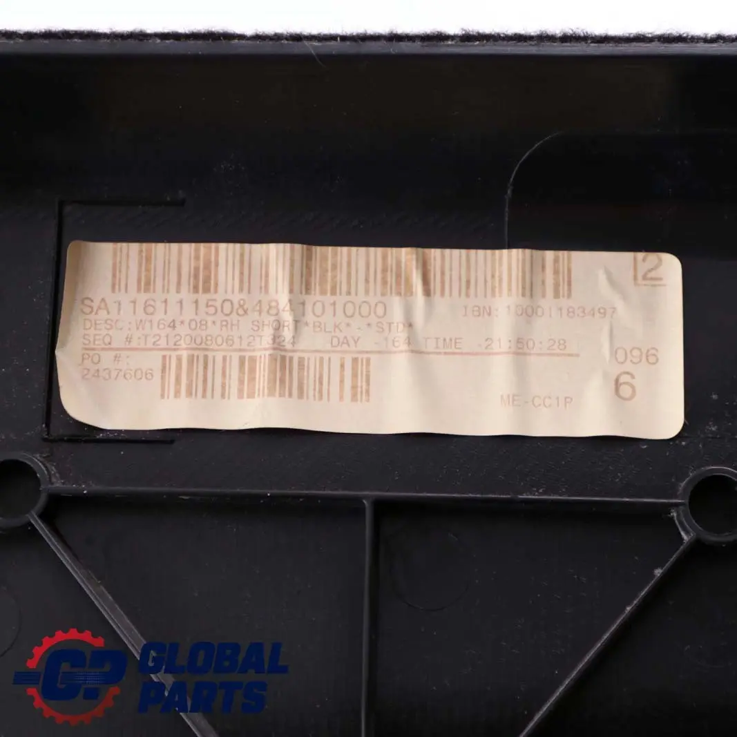  Mercedes-Benz ML W164 Rear Right O/S Lateral Trunk Interior Cover Panel Trim - SKU A1646902825 - Part number A1646902825