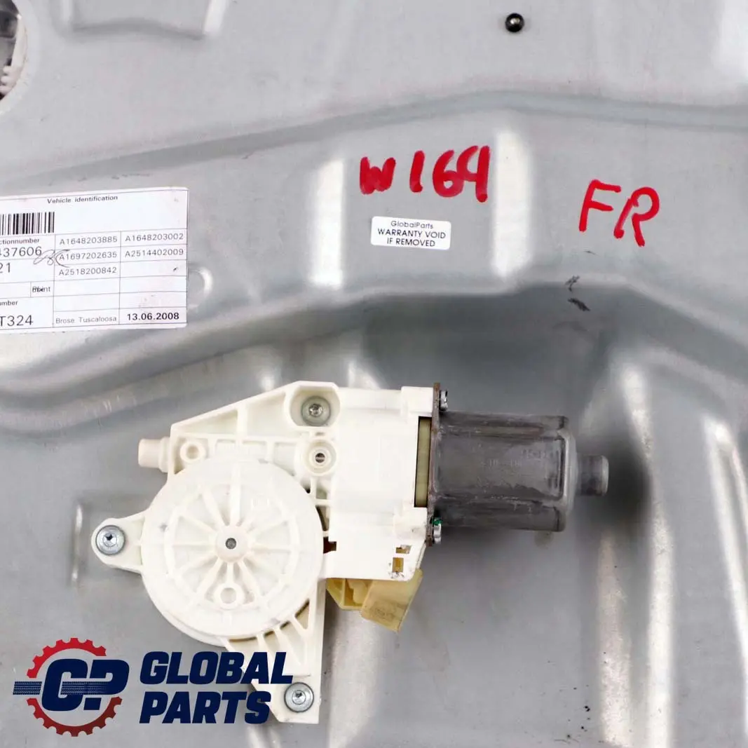 Mercedes W164 Porta Anteriore Destra O/S Regolatore Alzacristalli Elettrico - SKU A1647201679 - Numero di parte A1647201679