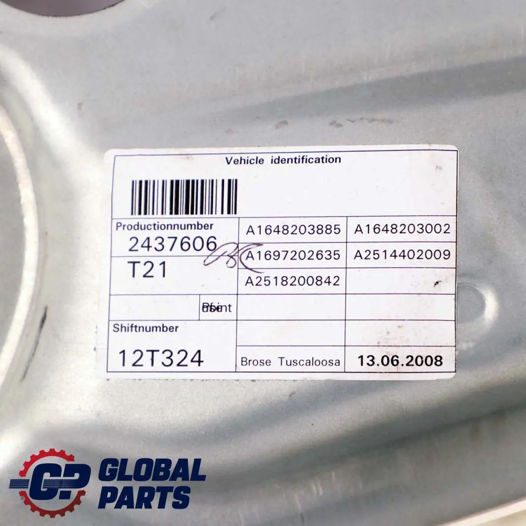Mercedes W164 Porta Anteriore Destra O/S Regolatore Alzacristalli Elettrico - SKU A1647201679 - Numero di parte A1647201679