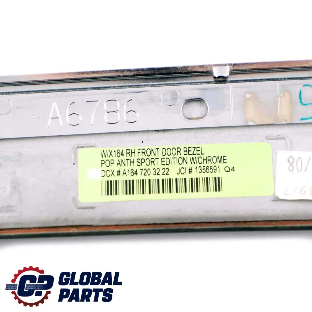 Mercedes-Benz W164 Decor Strip Trim Door Front Right O/S Anthracite Poplar Wood to with Part number A1647203222 Mercedes-Benz W164 Decor Strip Trim Door Front Right O/S Anthracite Poplar Wood - SKU A1647203222 - Part number A1647203222