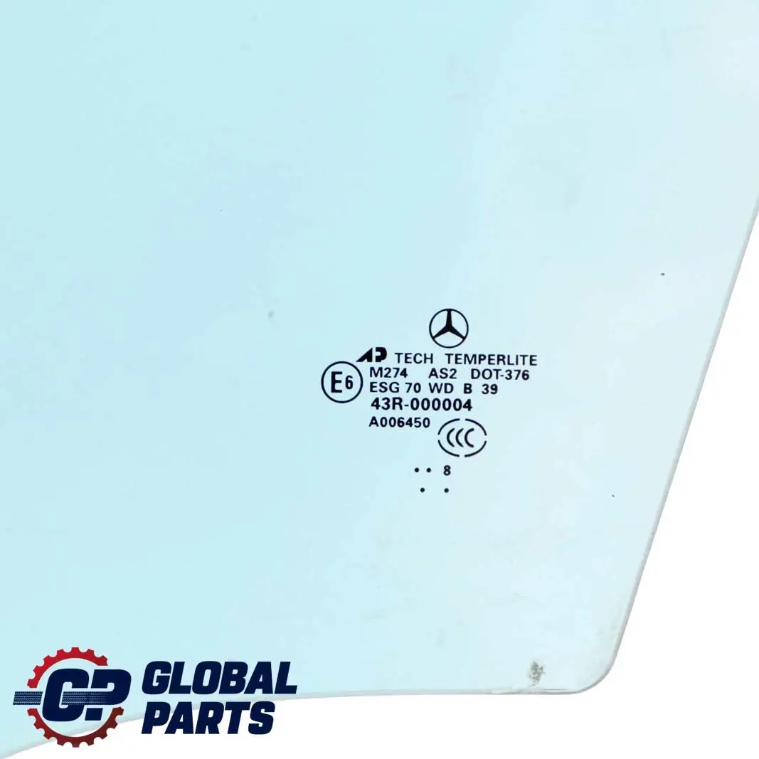 Mercedes-Benz ML W164 GL X164 Porta anteriore sinistra vetro blu AS2 per con numero di parte A1647250100 Mercedes-Benz ML W164 GL X164 Porta anteriore sinistra vetro blu AS2 - SKU A1647250100 - Numero di parte A1647250100