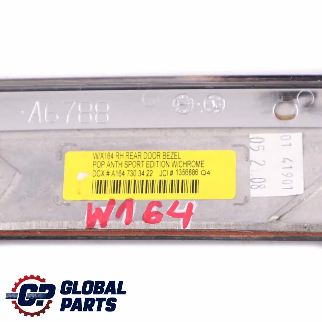 Mercedes-Benz W164 Decor Strip Trim Door Rear Right O/S Anthracite Poplar Wood to with Part number A1647203422 Mercedes-Benz W164 Decor Strip Trim Door Rear Right O/S Anthracite Poplar Wood - SKU A1647304022 - Part number A1647203422