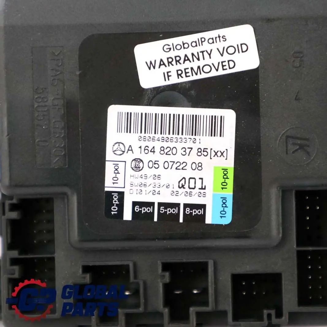 Vorne Links Steuergerät Modul Tür für Mercedes ML W164 mit Teilenummer A1648203785 Mercedes ML W164 Vorne Links Steuergerät Modul Tür - SKU A1648203785 - Teilenummer A1648203785