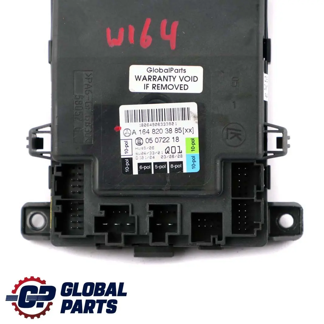Modulo centralina anteriore destra porta per Mercedes ML W164 con numero di parte A1648203885 Mercedes ML W164 Modulo centralina anteriore destra porta - SKU A1648203885 - Numero di parte A1648203885