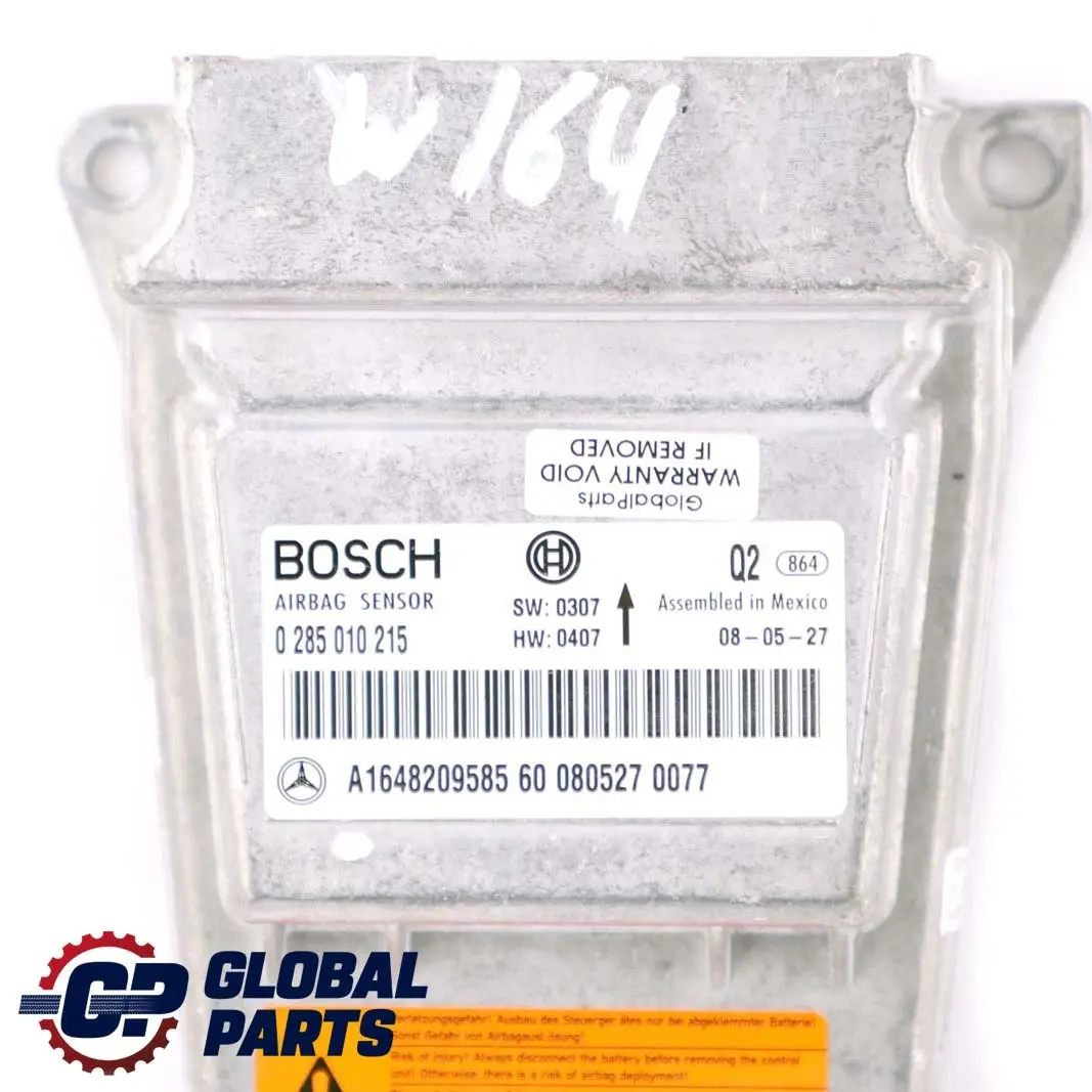 Mercedes ML W164 Moduł Sterownik Poduszki Powietrznej Airbag - SKU A1648209585 - Numer Części A1648209585