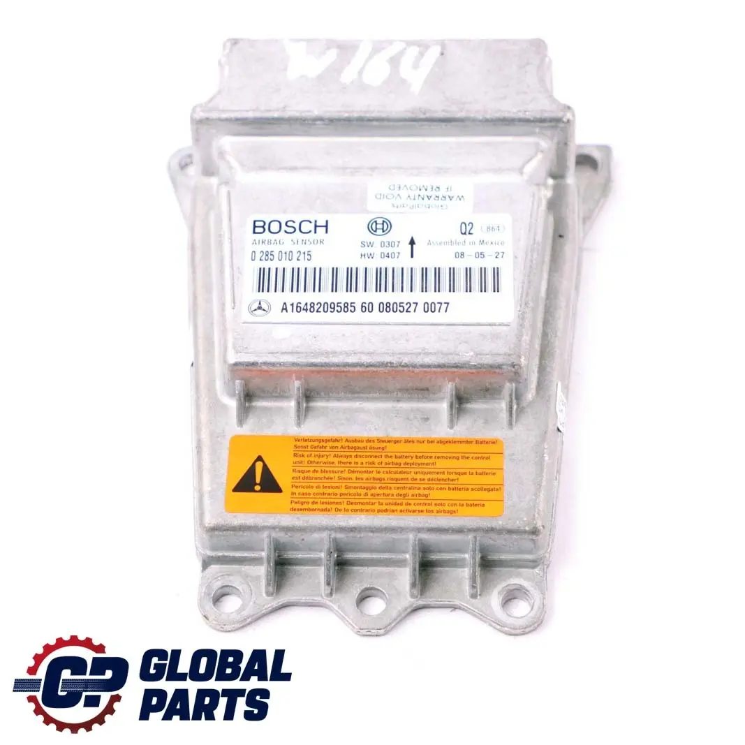 Mercedes ML W164 Moduł Sterownik Poduszki Powietrznej Airbag - SKU A1648209585 - Numer Części A1648209585