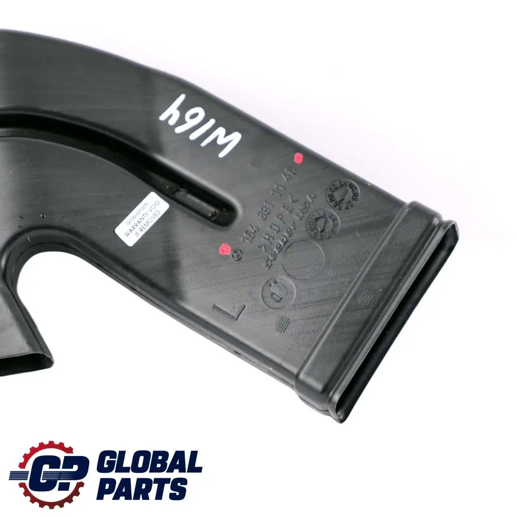 Mercedes-Benz M-Class ML W164 Air Duct Hose Line Pipe Rear Left N/S to with Part number A1648311146 Mercedes-Benz M-Class ML W164 Air Duct Hose Line Pipe Rear Left N/S - SKU A1648311146 - Part number A1648311146