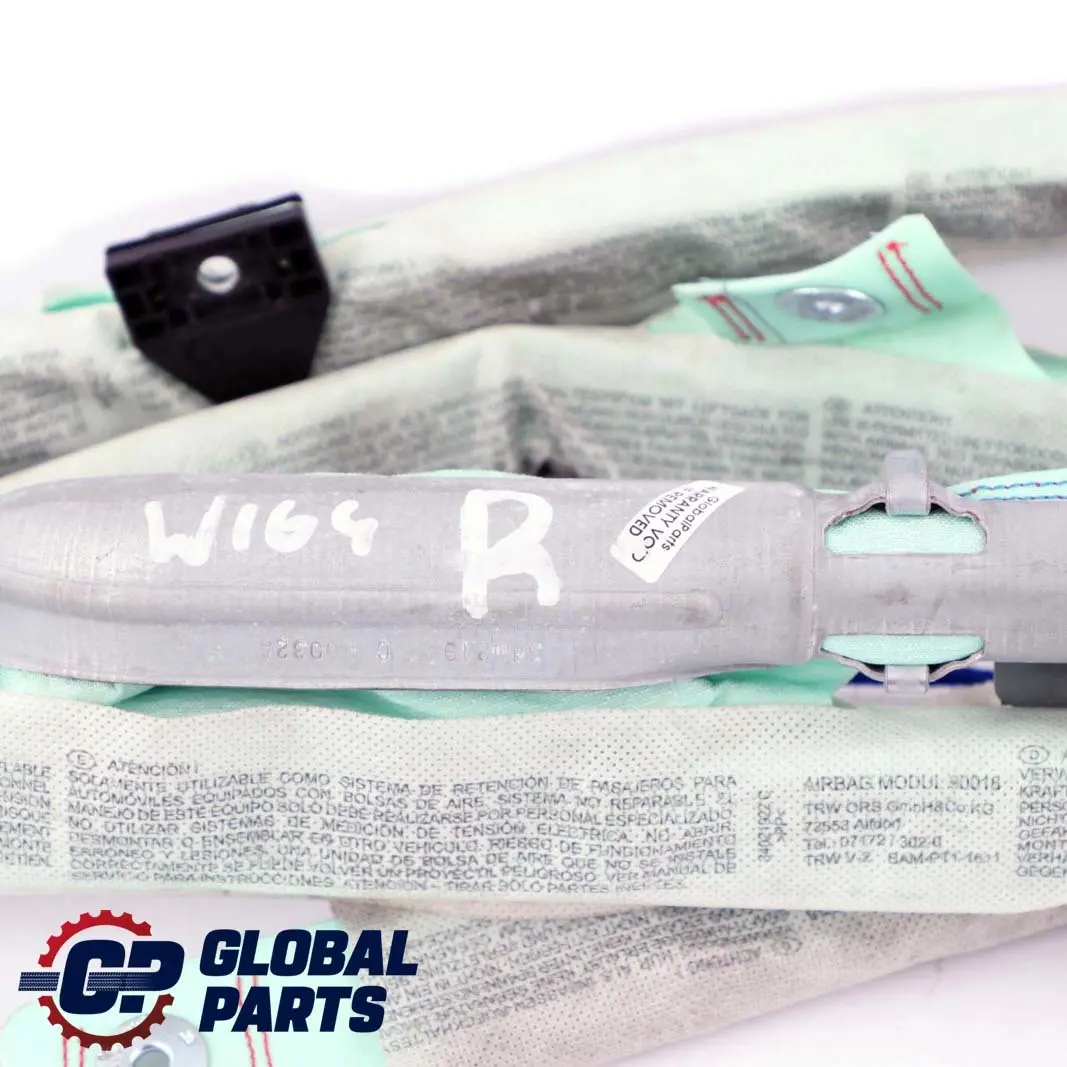  Mercedes-Benz Clase M ML W164 Airbag de techo cortina derecha - SKU A1648601202 - Número de pieza A1648601202