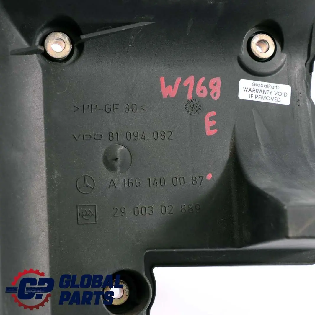 M166 CBoîtier Du Filtre Air pour Mercedes W168 à propos du numéro de pièce A1661400087 Mercedes W168 M166 CBoîtier Du Filtre Air - SKU A1661400087 - Numéro de pièce A1661400087