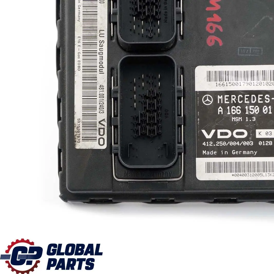  Mercedes-Benz A-Class W168 M166 Air Intake Mass Meter Control Unit ECU - SKU A1661500879-1 - Part number A1661500879