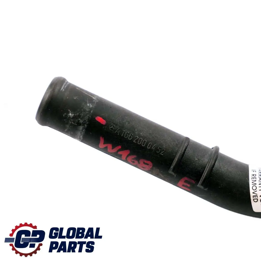 Mercedes-Benz W168 M166 Radiator Water Coolant Pipe Hose to with Part number A1662000452 Mercedes-Benz W168 M166 Radiator Water Coolant Pipe Hose - SKU A1662000452 - Part number A1662000452