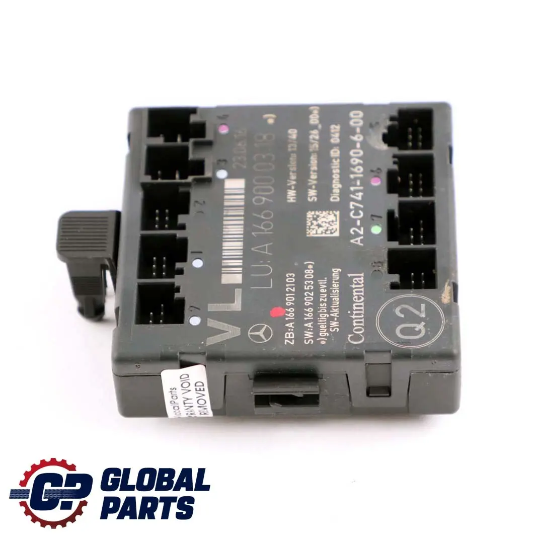  Mercedes-Benz A B Class W176 W246 Front Left N/S Door Control Unit Module ECU - SKU A1669000318 - Part number A1669000318