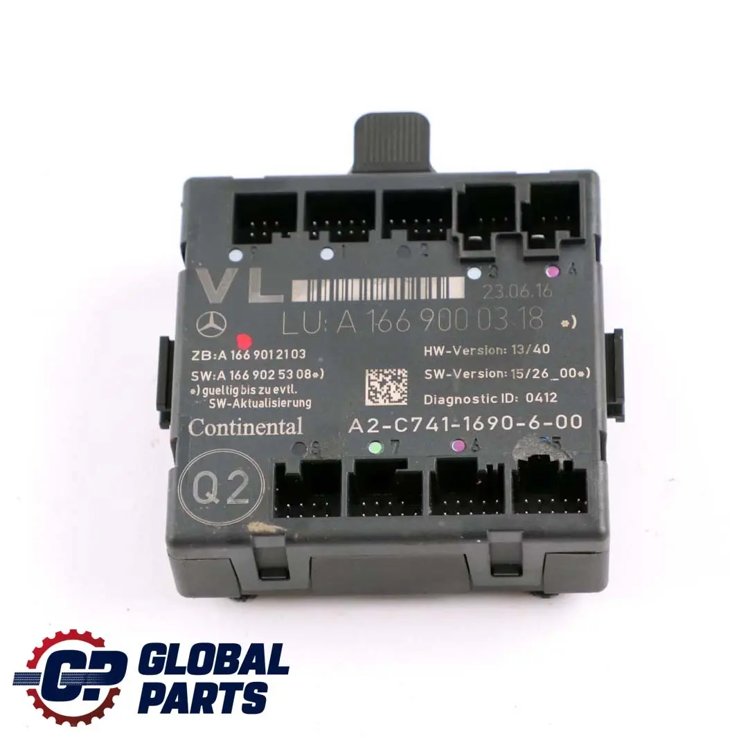  Mercedes-Benz A B Class W176 W246 Front Left N/S Door Control Unit Module ECU - SKU A1669000318 - Part number A1669000318