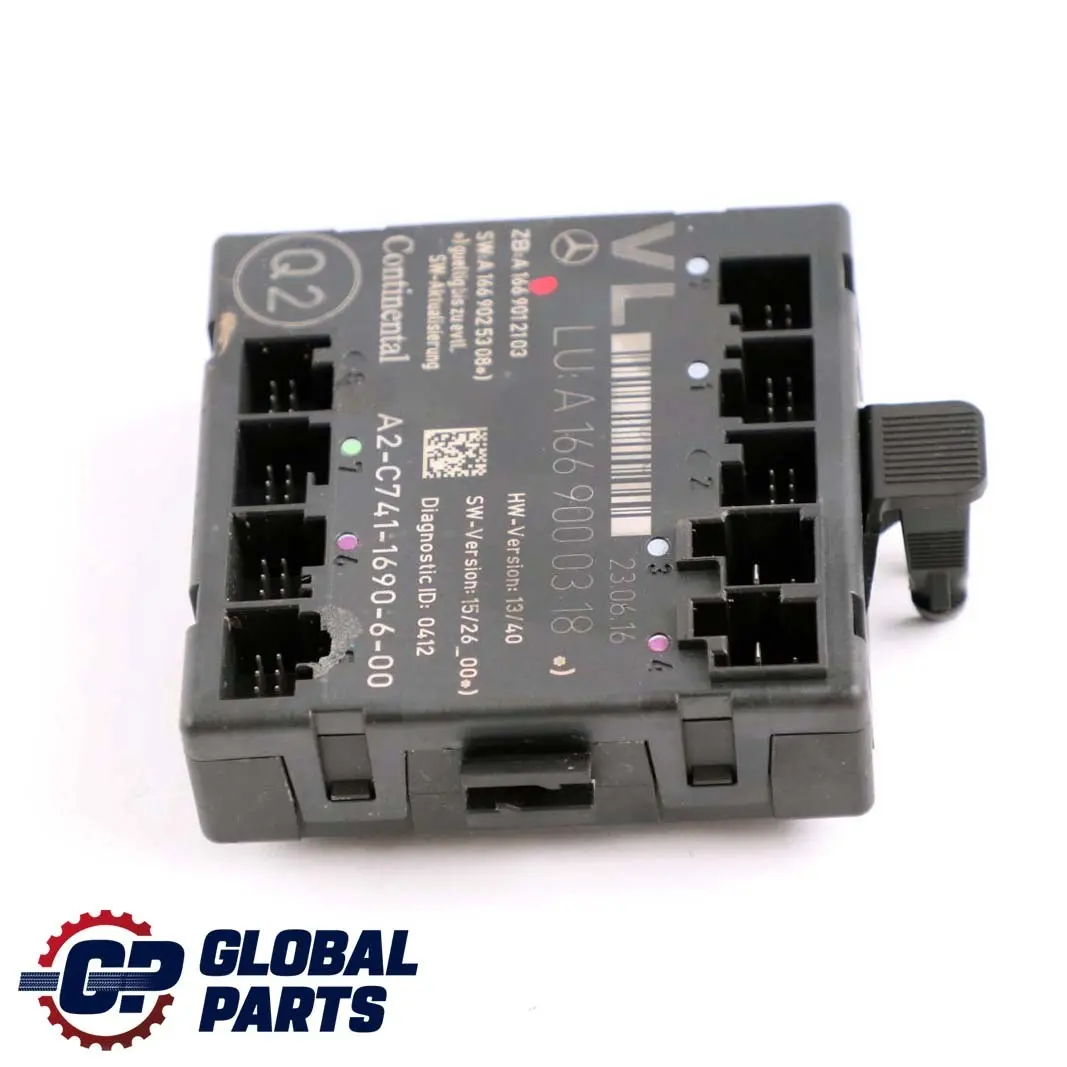  Mercedes-Benz A B Class W176 W246 Front Left N/S Door Control Unit Module ECU - SKU A1669000318 - Part number A1669000318