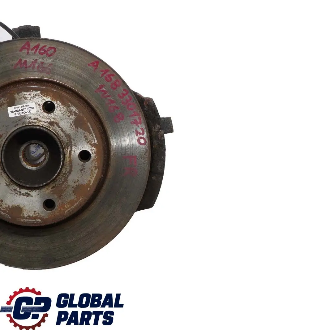 Mercedes W168 A160 Suspensión Delantera Derecha Cubo Rueda Freno - SKU A1683301720 - Número de pieza A1683301720