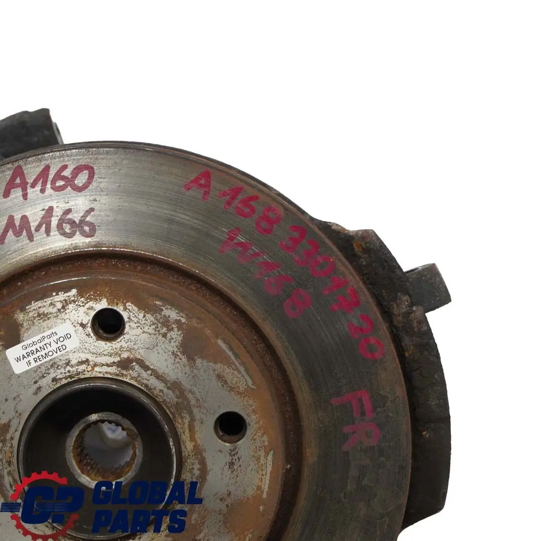 Mercedes W168 A160 Suspensión Delantera Derecha Cubo Rueda Freno - SKU A1683301720 - Número de pieza A1683301720