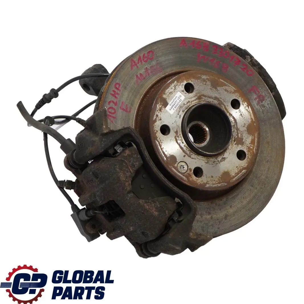 Mercedes W168 A160 Suspensión Delantera Derecha Cubo Rueda Freno - SKU A1683301720 - Número de pieza A1683301720