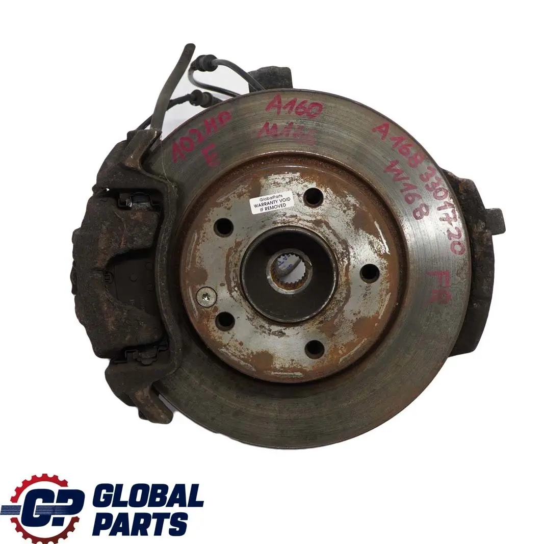 Mercedes-Benz A-Class W168 A160 Front Right O/S Suspension Brake Wheel Hub to with Part number A1683301720 Mercedes-Benz A-Class W168 A160 Front Right O/S Suspension Brake Wheel Hub - SKU A1683301720 - Part number A1683301720