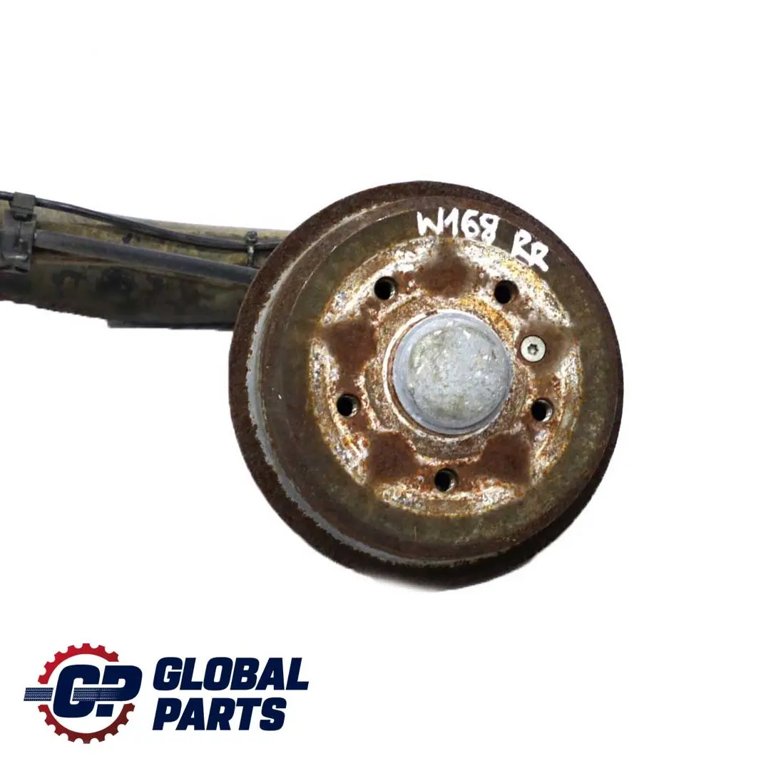 Right O/S Suspension Leg Radius Arm Wheel Hub to Mercedes W168 Rear with Part number A1683503406 Mercedes W168 Rear Right O/S Suspension Leg Radius Arm Wheel Hub - SKU A1683503406 - Part number A1683503406