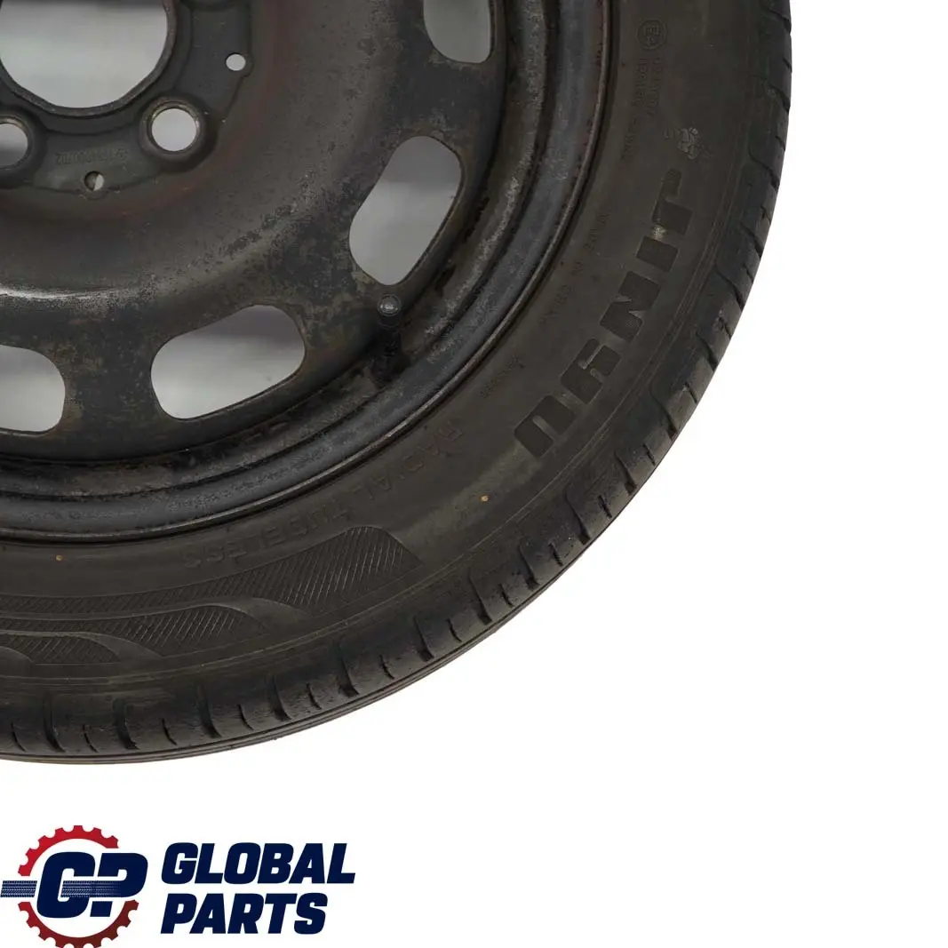 Roue secours Acier 15" 5,5J Pneu R15 195/50 pour Mercedes W168 à propos du numéro de pièce A1684000702 Mercedes W168 Roue secours Acier 15" 5,5J Pneu R15 195/50 - SKU A1684000702-2 - Numéro de pièce A1684000702