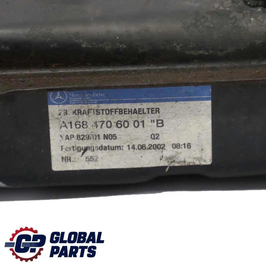 Mercedes-Benz A-Class W168 Bare Fuel Tank 54L to with Part number A1684705301 Mercedes-Benz A-Class W168 Bare Fuel Tank 54L - SKU A1684705301 - Part number A1684705301