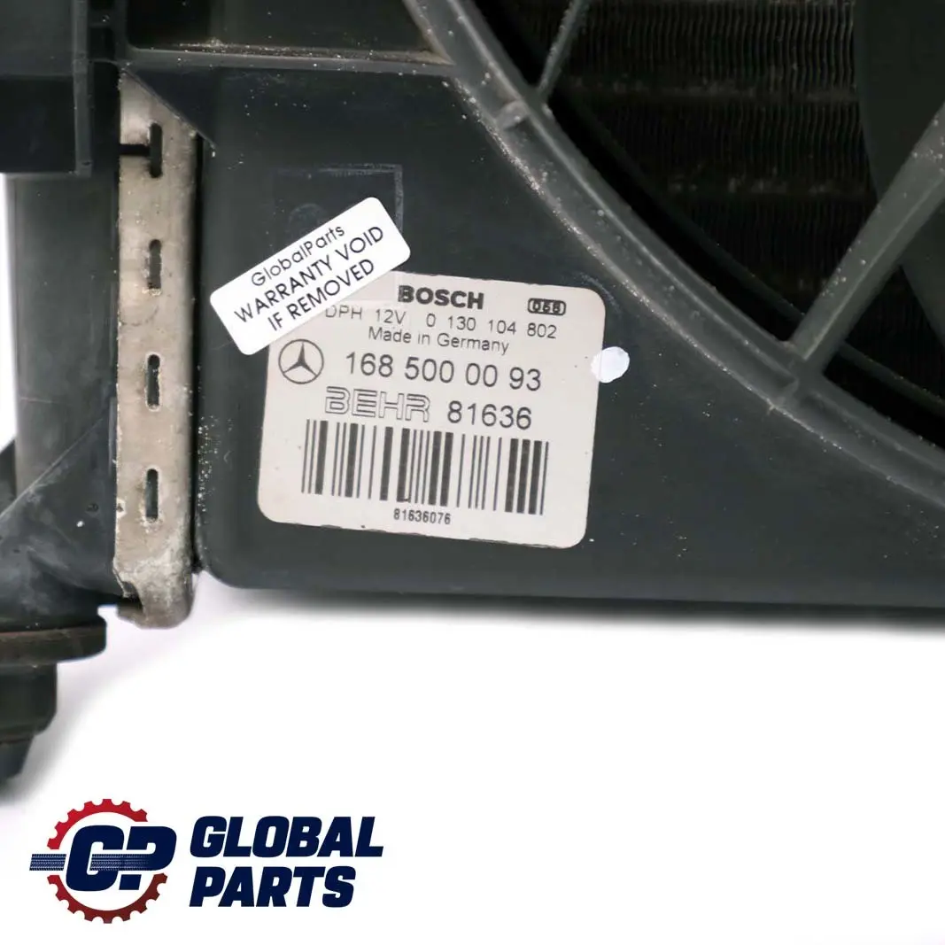 Mercedes-Benz A W168 Cooling Radiator Pack Blower Fan Petrol 100W to with Part number A1685000093 Mercedes-Benz A W168 Cooling Radiator Pack Blower Fan Petrol 100W - SKU A1685000093 - Part number A1685000093