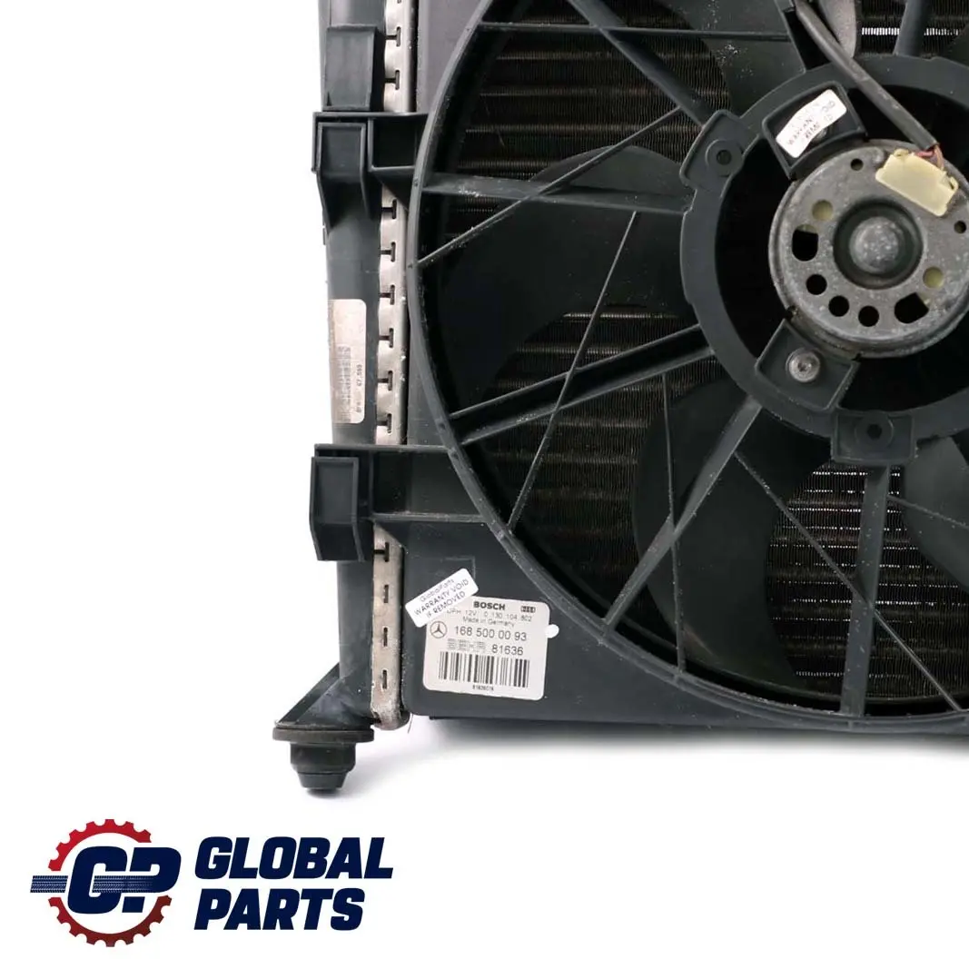 Ventilador del Radiador Gasolina 100W para Mercedes W168 con número de pieza A1685000093 Mercedes W168 Ventilador del Radiador Gasolina 100W - SKU A1685000093 - Número de pieza A1685000093