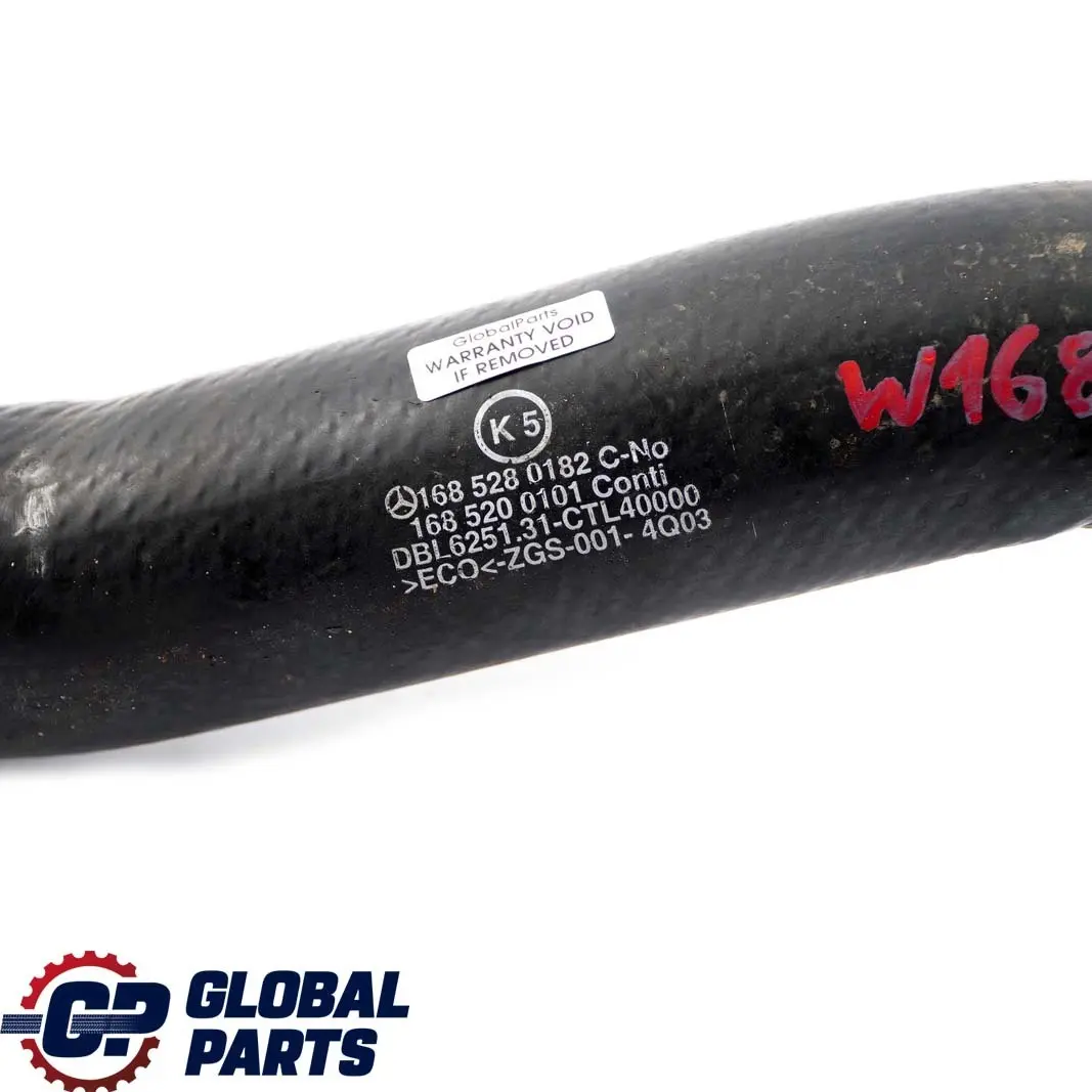  Mercedes-Benz Clase A W168 Intercooler Manguera Tubo Linea - SKU A1685280182 - Número de pieza A1685280182