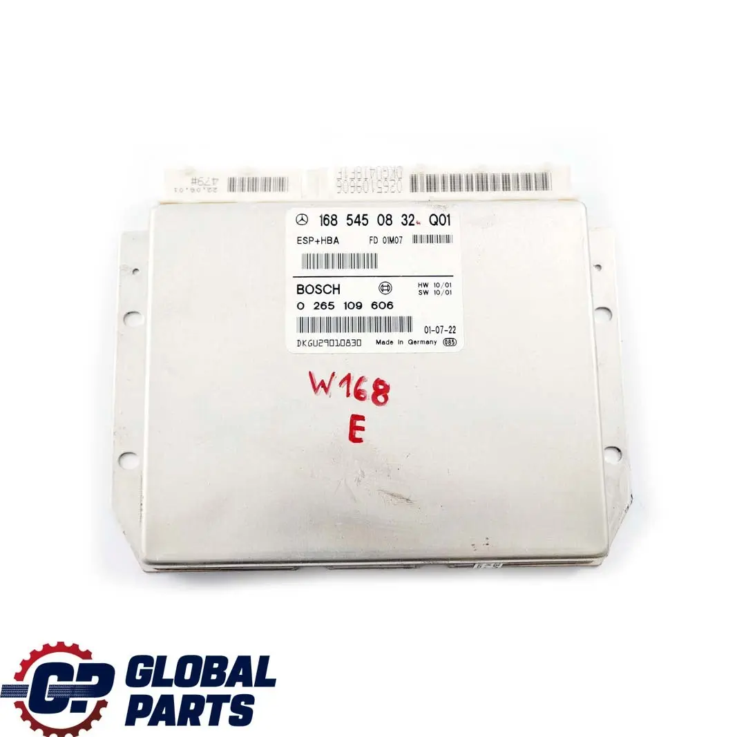 Mercedes-Benz A-Class W168 ESP HBA Control Unit Module ECU to with Part number A1685450832 Mercedes-Benz A-Class W168 ESP HBA Control Unit Module ECU - SKU A1685450832 - Part number A1685450832