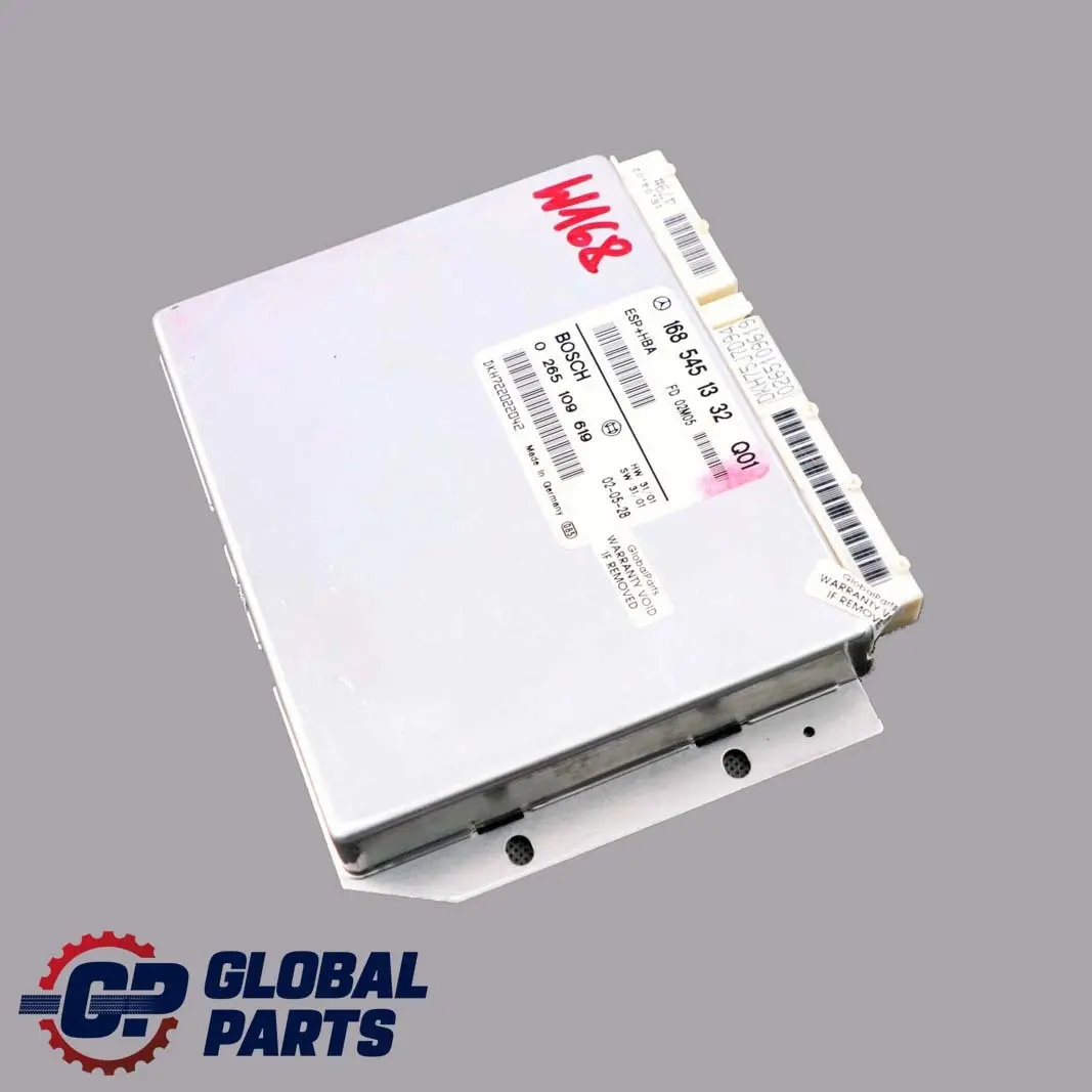 Mercedes-Benz A-Class W168 ESP BAS Control Unit Module ECU to with Part number A1685451332 Mercedes-Benz A-Class W168 ESP BAS Control Unit Module ECU - SKU A1685451332 - Part number A1685451332