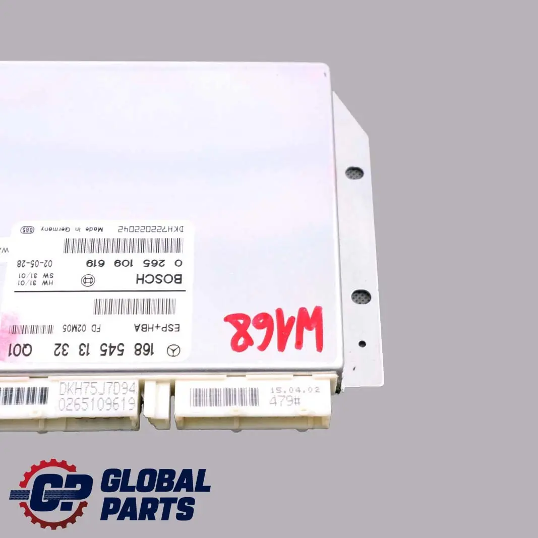 Mercedes-Benz A-Class W168 ESP BAS Control Unit Module ECU to with Part number A1685451332 Mercedes-Benz A-Class W168 ESP BAS Control Unit Module ECU - SKU A1685451332 - Part number A1685451332