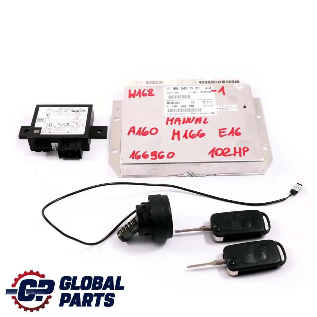 Mercedes-Benz W168 A160 102PS Motor Steuergerät ECU A1685451332 + 2 Schlüssel