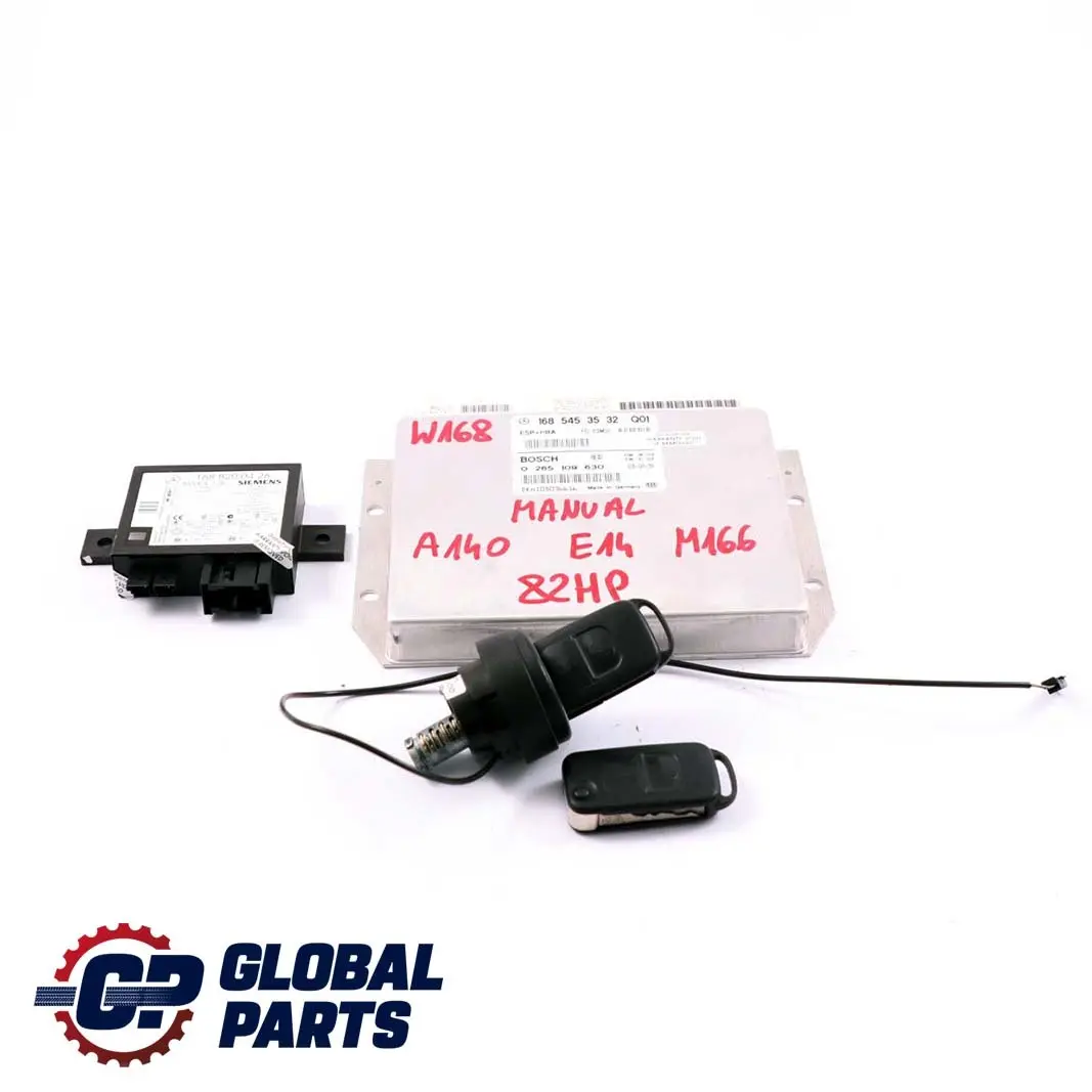 Mercedes-Benz W168 A140 82HP Engine Control ECU Kit + 2 Keys Manual to with Part number A1685453532 Mercedes-Benz W168 A140 82HP Engine Control ECU Kit + 2 Keys Manual - SKU A1685453532-1 - Part number A1685453532