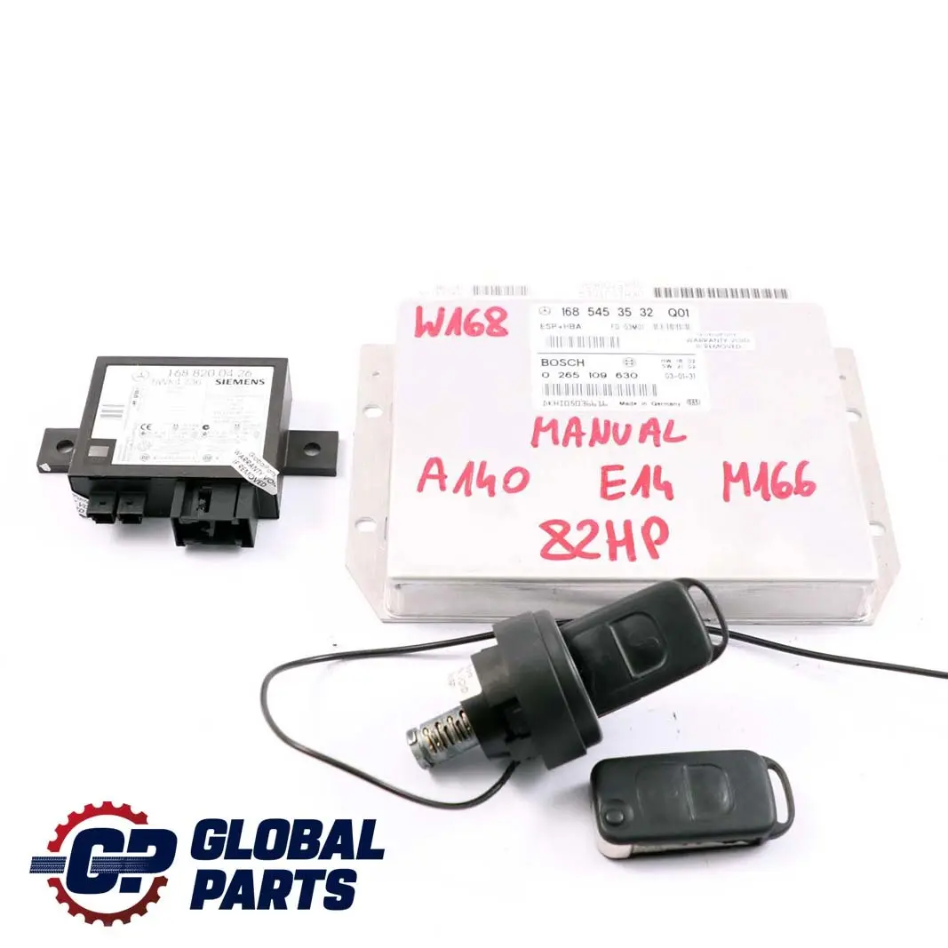  Mercedes-Benz W168 A140 82PS Motore Centralina ECU + 2 Chiave - SKU A1685453532-1 - Numero di parte A1685453532