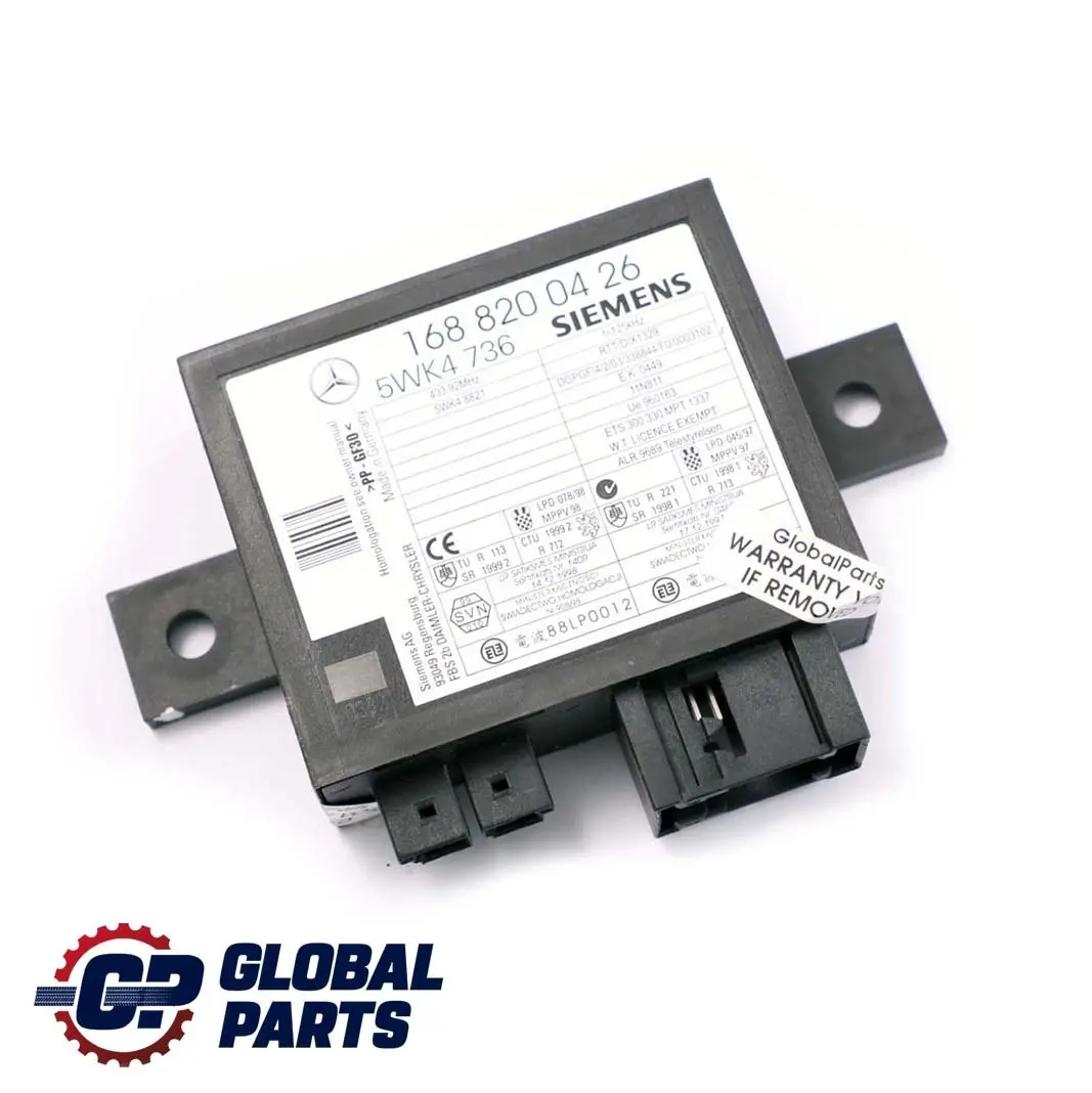  Mercedes-Benz W168 A140 82HP Engine Control ECU Kit + 2 Keys Manual - SKU A1685453532-1 - Part number A1685453532